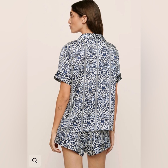 NWT Eberjey x Casa Del Sol - Inez Washable Silk Printed Short PJ Set size small - Picture 14 of 15